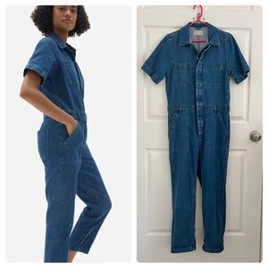 EVERLANE The Super Soft Jean Coveralls in Work Blue